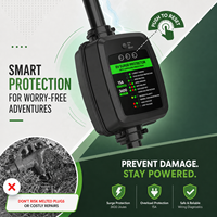 Protector de Sobretensión de 30 Amperios 125V/250V, Cable Adaptador Tipo Dogbone para RV |   Adaptador de Corriente Eléctrico NEMA 5-15P NEMA TT-30R con Protección Contra Sobrecarga