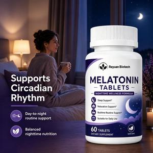 Kräuter-Koscher-Halal Glutenfreie Leicht zu schluckende Melatonin-Schlaftabletten mit Zeitverzögerung für Männer - Product Image 2