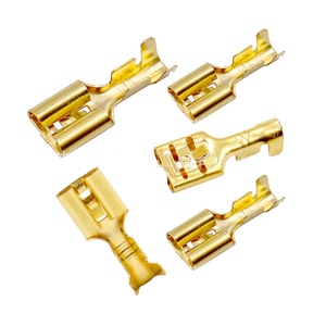 Conector de Horquilla Macho-Hembra de 6.3mm con Pines de Latón, Terminal de Empalme Automático para Crimpado DJ622-6.3B/C - Product Image 1