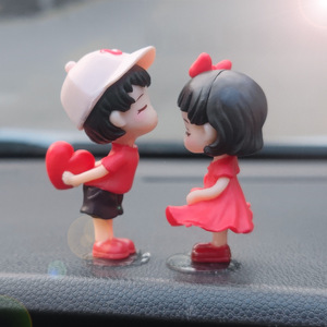 Dekorasi figur kartun mobil balon putih karakter lucu dekorasi dasbor mobil kantor latar belakang - Product Image 2