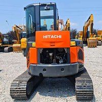 Mini-excavatrice hydraulique Hitachi ZX50 d'occasion de 5 tonnes, d'origine japonaise, avec moteur et boîte de vitesses, modèle 2024, à vendre