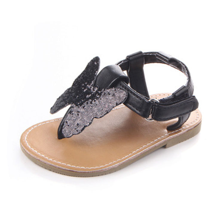 Новинка 2021, шлепанцы, сандалии с блестками и бабочками