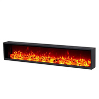 Cheminée murale encastrée à LED décorative, imitation bois, effet flamme carbone, chauffage 700-2000mm, fabrication européenne, prix abordable