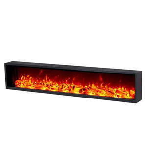 <span class=keywords><strong>Chimenea</strong></span> de calefacción empotrada en pared con LED decorativo, efecto de llama de carbono y madera <span class=keywords><strong>falsa</strong></span>, de 700-2000mm, de fabricación europea, económica. - Product Image 3