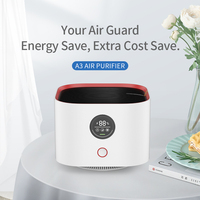 Purificateur d'air de bureau avec écran LED intelligent pour éliminer les odeurs, la poussière, la fumée, le filtre Hepa, table de chargement USB, mini purificateurs d'air portables