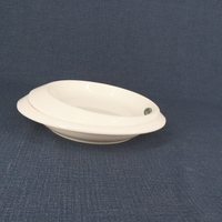 Assiette de Présentation Ovale en Mélamine Qualité Alimentaire, Bord Inversé, Durable, Incassable, Sans BPA, Écologique, Moderne, Vente en Gros