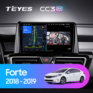 TEYES CC3 2K para Kia Forte 2018 - 2019 Radio de coche reproductor de vídeo Multimedia navegación estéreo GPS Android 10 No 2DIN 2 Din <span class=keywords><strong>DVD</strong></span> - Product Image 2