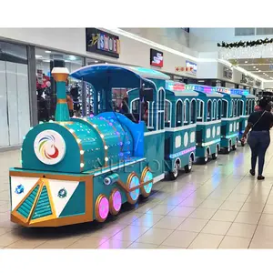 Customized Color And Wagons 24 27 42 72 Passengers Shopping Mall Electric Diesel Carnival Rides Trackless Train For Kids Adult