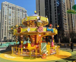 ม้าหมุนกลางแจ้งสุดหรู24ที่นั่งสำหรับเด็ก, ระบบม้าหมุนแนวตั้ง <span class=keywords><strong>Kardex</strong></span> กล่องดนตรีกระเป๋าเดินทางสนามบินรถโรตารี่ที่จอดรถปาร์ตี้ - Product Image 5