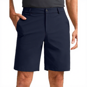 Shorts de golf décontractés pour hommes, été, confortables, 100 % coton, écologiques, anti-plis, séchage rapide, tricotés, taille mi-haute avec cordon de serrage - Product Image 2