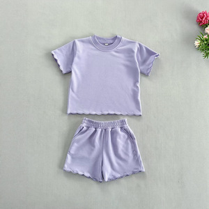 Conjunto de Ropa de Moda para Niñas Pequeñas de 2 Piezas, Camiseta de Manga Corta y Pantalones Cortos, Conjunto de Verano con Bordado Festoneado para Niñas de <span class=keywords><strong>10</strong></span> Años - Product Image 2