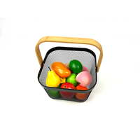 Hoogwaardige Smeedijzeren Vierkante Handheld Opbergmand Metalen Gepoedercoate Groente-En Fruitmand