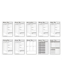 Agenda d'affaires personnalisé à spirale en cuir/PVC/tissu PP, planificateur annuel, organisateur de buts et de passions, 100 feuilles