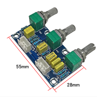 Module d'amplificateur de puissance préampli XH-M802 avec réglage des basses et des aigus, carte de tonalité passive