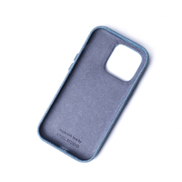 Étui de protection pour téléphone Zenos Ins Style fait main, série iPhone 14, design en jean brodé avec des étoiles et des cœurs, en cuir, tout inclus