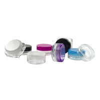 Pots de maquillage cosmétiques vides en plastique 3g/5g avec logo personnalisé échantillon transparent rechargeable pots de fard à paupières crème baume à lèvres