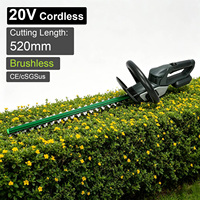 Taille-haie sans fil VERTAK 20V, lame en acier à double tranchant de 52 cm, taille-haie pour herbe