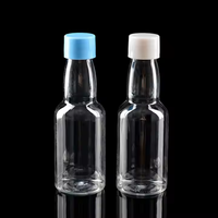 Bouteilles en plastique PET de 60, 100 et 150 ml pour la distribution de liquides, bière, vin et autres boissons, avec bouchon à vis, logo personnalisé, emballage de luxe léger