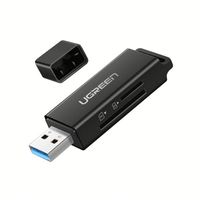 UGREEN Lecteur de carte SD 5Gbps Super Speed Lecteur de carte SD TF USB 3.0 compact et portable