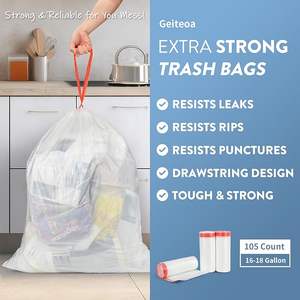Bolsa de basura con cordón para cocina de 13 galones, tamaño y color personalizables similares a las bolsas de basura - Product Image 5