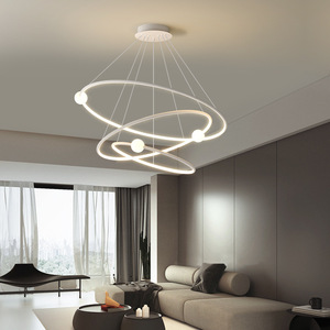 Nordic Hanging <b>Light</b> Living Room Modern Luxury LED Ring Ball Chandeliers Pendant <b>Lights</b> - Product Image 2