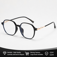Lunettes hexagonales pour hommes et femmes, monture TR90, branches en métal, anti-lumière bleue, protection UV400, lunettes de lecture optiques, 6 couleurs, OEM