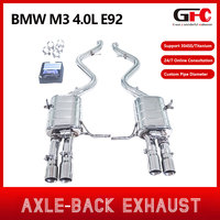 Système d'échappement pour BMW M3 M4 E90 E92 E93 4.0L avec valve pneumatique, embouts quadruples, échappement arrière en acier inoxydable poli miroir