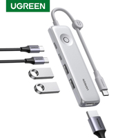 UGREEN Hub USB C 5 en 1 Revodok, Hub USB Tipo C Portátil con Carga PD de 100W, HDMI 4K 60Hz, Puertos de Datos USB 3.2 de 10Gbps para MacBook y iPad