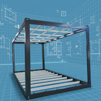 Maison conteneur préfabriquée modulaire économique, résistante aux intempéries, démontable, en kit, écologique, confortable, moderne, pour usage hôtelier, en acier