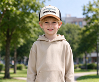 Casquette de baseball personnalisée en gros pour enfants, avec logo, blocs de couleur, 6 panneaux, non structurée, en sergé de coton, broderie, thème parc d'attractions, zoo, Noël