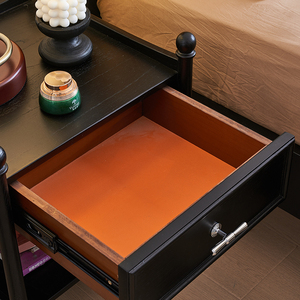 Solid Wood Nightstand <b>Small</b> Simple Modern New Light Luxury High-end Apartment Bedroom Storage Cabinet Furniture 1 <b>Drawer</b> K112 Be - Product Image 6