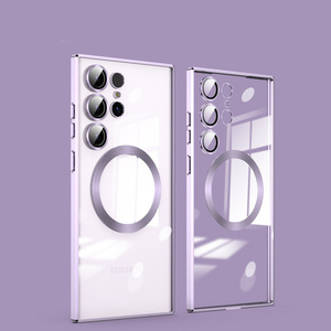 Pellicola di vetro per fotocamera placcato lusso morbido TPU silicone S23 custodia trasparente per <span class=keywords><strong>Samsung</strong></span> Galaxy S23 ultra Case S22 S24 PLUS - Product Image 1