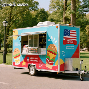 OEM Mobile Supply Trailer Us Standard Cart On Wheels Small Fiberglass Food Concession Trucks With Grill Fryer - Product Image 4