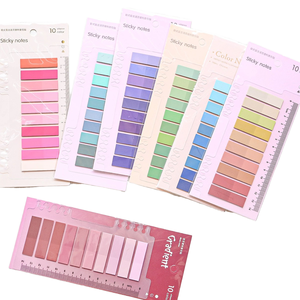 Venta caliente personalizada Pastel Color estacionario reutilizable Oficina Escuela Morandi tiras de notas adhesivas - Product Image 1