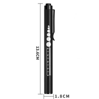 Lampe stylo médicale QXMOVING avec logo personnalisé, rechargeable par USB, lampe de diagnostic LED avec jauge pupillaire pour médecin et infirmière