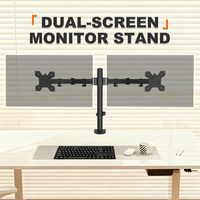 Khcoohoo Doppelmonitorhalterung für 13-27 Zoll Bildschirme, 8kg, 360° Schwenkbar und Neigbar, Legierungsstahl, 13-27'' VESA 75/100mm