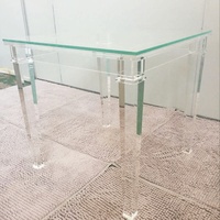 Table en acrylique résistante à la pression, indéformable, facile à nettoyer, en verre organique, fournie directement par l'usine