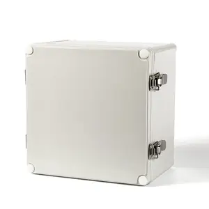 Caja de instalación electrónica con tapas y bisagras, carcasa eléctrica con hebilla, caja de empalme de plástico impermeable IP68, ABS / PC