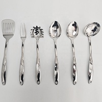 7 pièces en acier inoxydable 201 outil de cuisine résistance à haute température ensemble d'ustensiles de cuisine de cuisson avec support pour ustensiles de cuisine