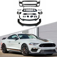 Nouveau Kit Carrosserie de Haute Qualité Style Mach1 pour Mustang 2018-2022 : Lame de Pare-chocs Avant, Diffuseur Arrière, Jupes Latérales, Aérations et Spoiler