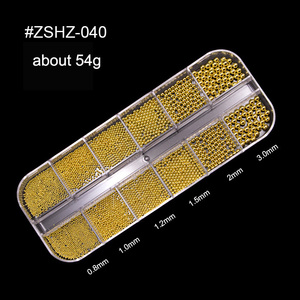 12 Grilles de Breloques pour Ongles en Alliage Métallique Mixte Or Argent Noir, Mini Perles Caviar 3D, Fournitures de Décoration pour Nail Art - Product Image 6