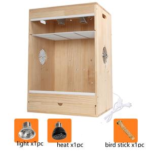 Gabbia di allevamento di piccioni in legno uccello riscalda la casa dell'incubatore con altalena per giovani uccelli - Product Image 5