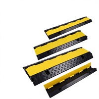 Goulotte de gestion de câbles en caoutchouc et PVC, type ralentisseur, protection extérieure, avec couvercle à enfoncer, conduit de câblage au sol pour intérieur, Modèle 001