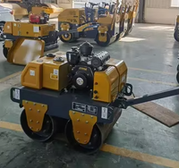 Compactador Vibratorio de Doble Tambor de 600KG de Calidad de Exportación XMR060 con Motor Confiable, Excavadora de Asfalto, Rodillo Autopropulsado y Bomba de Motor