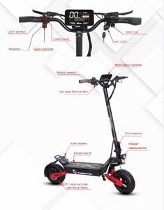 Trottinette pliable longue pour adultes, pneus tubeless de 11 pouces, exploration en extérieur, déplacements urbains, GT06 conçue pour les professionnels - Product Image 4