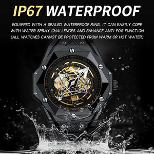 Binbond 3324 Montre mécanique automatique pour homme à grand cadran, tendance, en acier inoxydable, résistante à l'eau 30M, montre de sport - Product Image 4