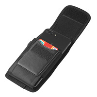 Étui universel étui en cuir Nylon portefeuille ceinture Clip téléphone portable sac ceinture support téléphone pochette sac pour Iphone pour Samsung Xiaomi
