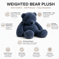 Ours chauffant lesté personnalisé, jouet en peluche micro-ondable certifié ASTM EN71 CE, peluche lestée pour soulager l'anxiété