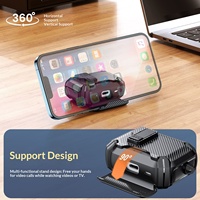 Nouvelle coque de protection magnétique en TPU pour Pro 3 et 4e génération avec support escamotable et motif en fibre de carbone