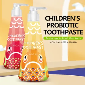 热销益生菌儿童牙膏防龋实心牙婴儿牙膏水果味压榨机牙膏